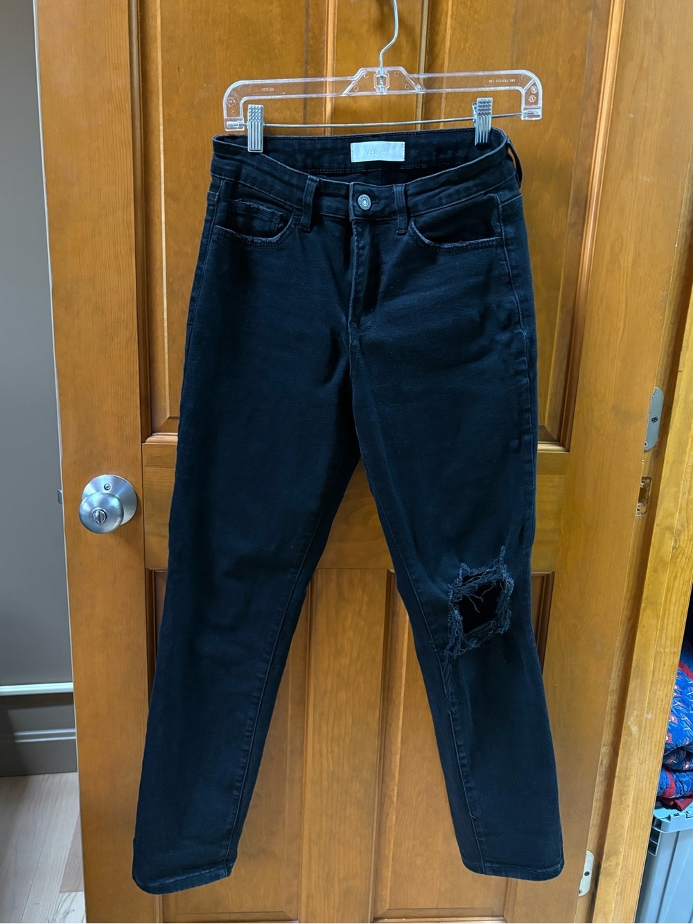 Vervet Blue Womens Size 26 Black Straight Leg Jeans